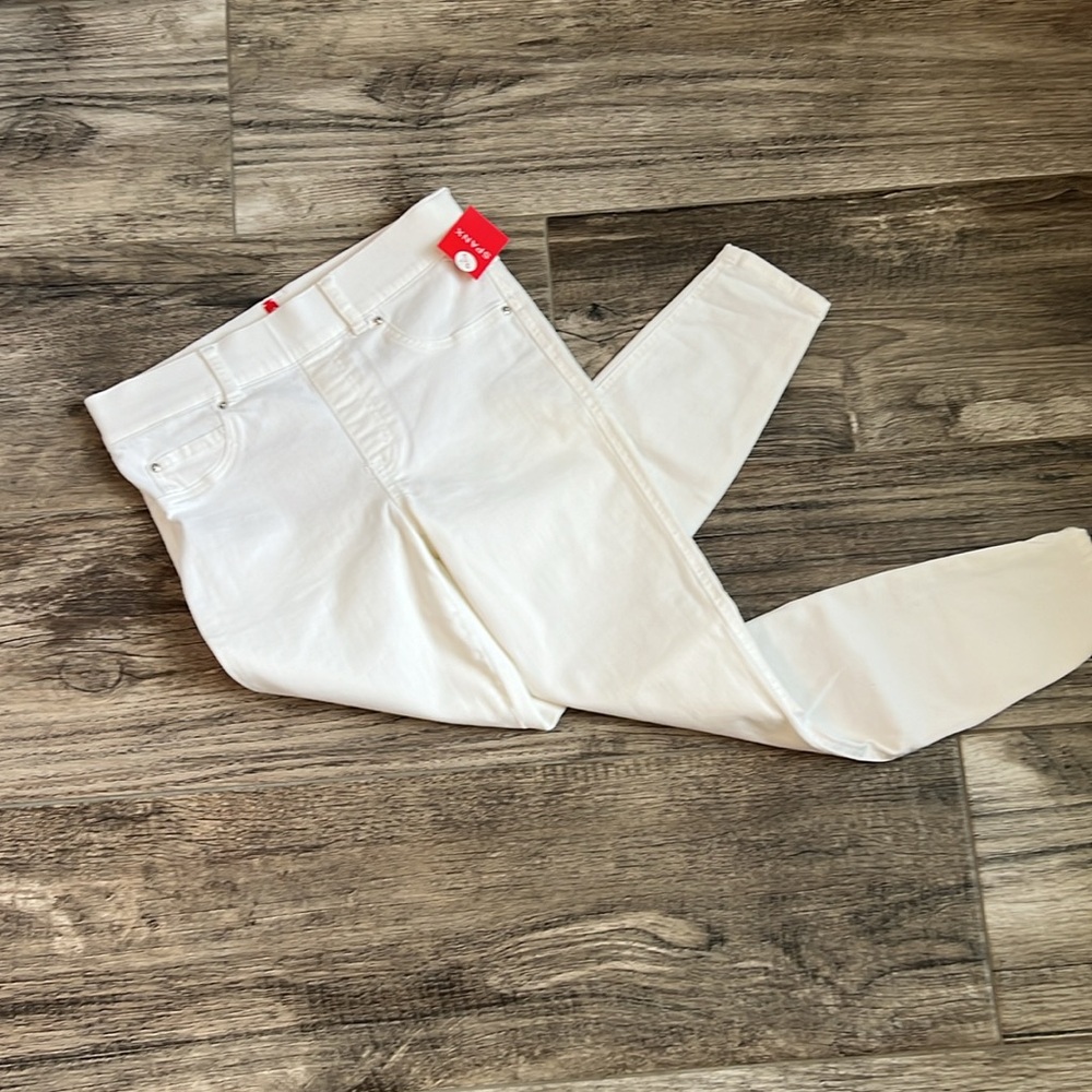 SPANX Slim Straight Pant Womens Petite Extra Small SMALL White NWT #121